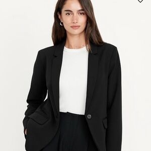 Old Navy Black Blazer Tailored Professional Suit Jacket
